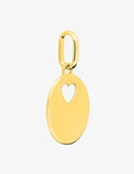 Médaille or jaune avec coeur perforé 9ct 460-140
