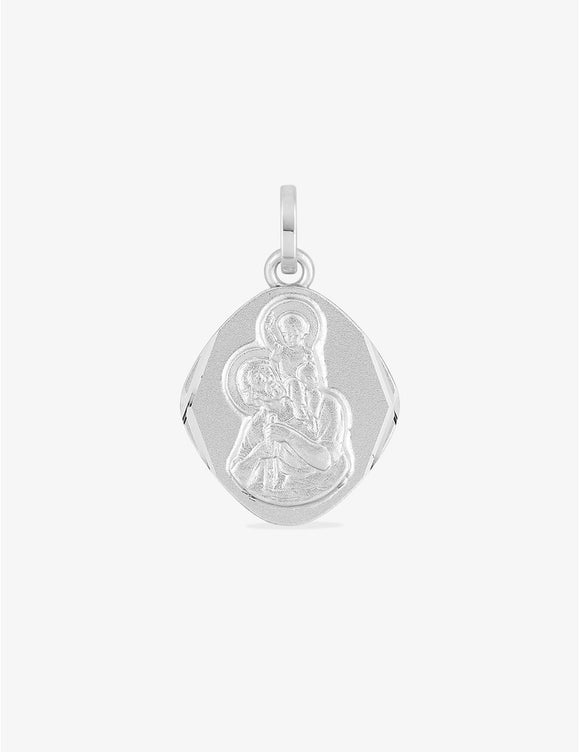 Pendentif Saint-Christophe en or blanc 9ct 461-77
