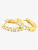 Boucles d'oreilles en or jaune 9ct et diamants de laboratoire 480-29