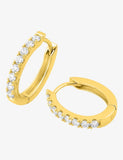 Boucles d'oreilles en or jaune 9ct et diamants de laboratoire 480-30