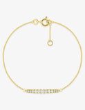 Bracelet en or jaune 9ct et diamants de laboratoire 445L4
