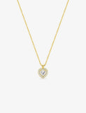 Collier solitaire diamant de laboratoire en or jaune 9ct 453-71