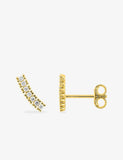Boucles d'oreilles en or jaune 9ct et diamants de laboratoire 484L1