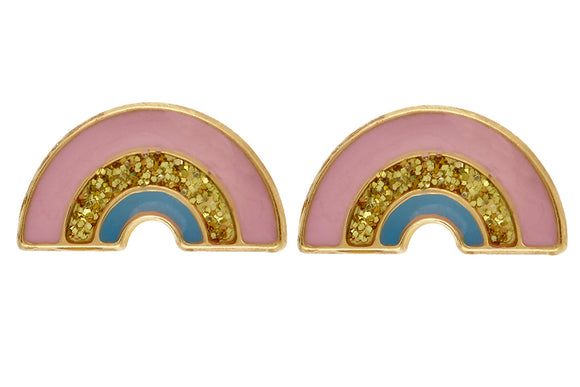 Boucles d'oreilles arc-en-ciel en or 18ct 386-179