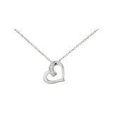 Collier en argent avec coeur 654z2269