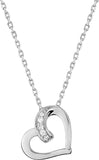 Collier en argent avec coeur 654z2269