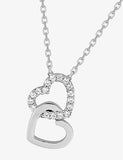 Collier en argent avec double coeurs 654z2271