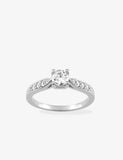 Bague en argent solitaire accompagné 611-4066