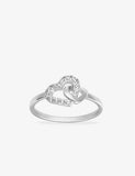 Bague en argent double coeur 611-4073