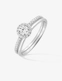 Bague en argent solitaire accompagné 611-4102