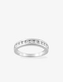 Bague en argent rhodié et zirconium 611-4081
