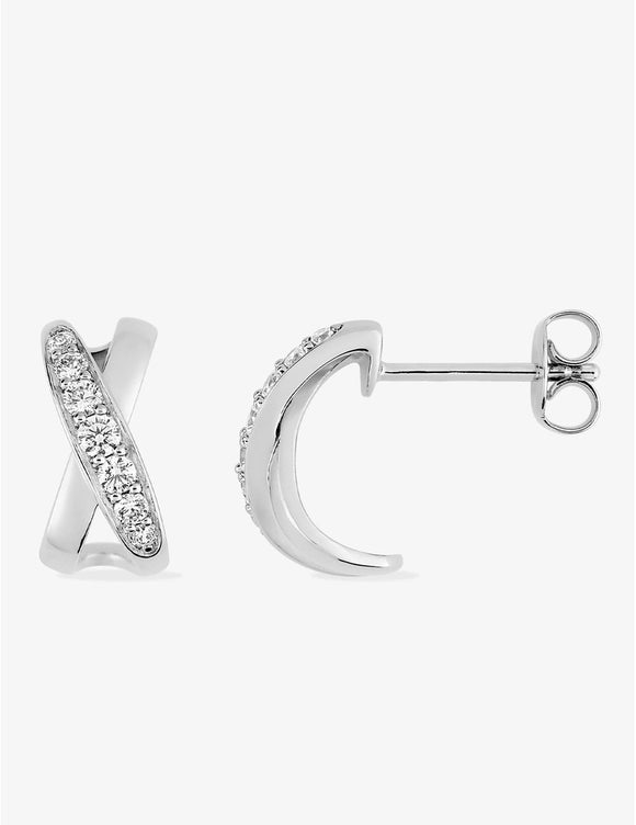 Boucles demi-créoles en argent 680-1321