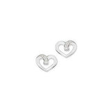 Boucles d'oreilles coeurs en argent 682-2444