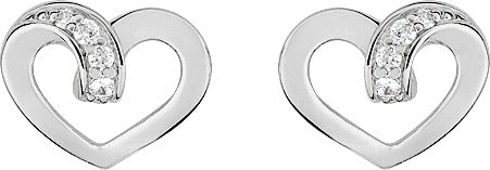 Boucles d'oreilles coeurs en argent 682-2444