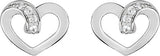 Boucles d'oreilles coeurs en argent 682-2444