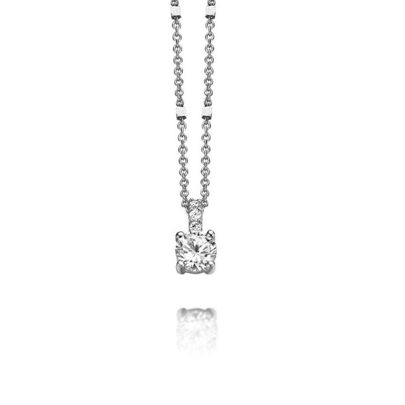 Collier solitaire en argent 654z2228