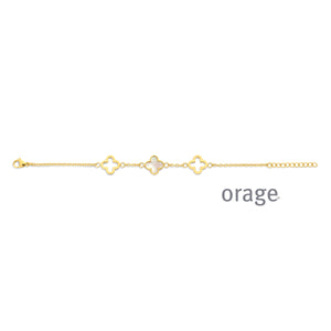 Bracelet en acier doré et nacre 840J890