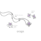 Bague Orage fleur mauve 611-4033