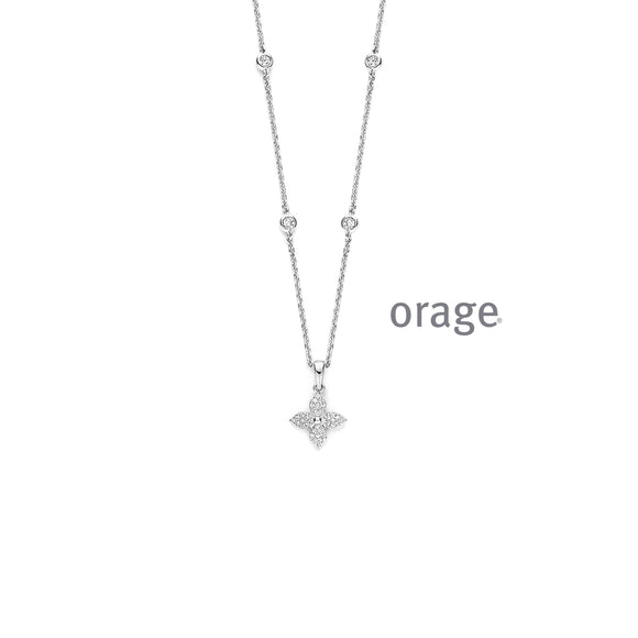 Collier en argent et zirconiums Orage 654Z2235