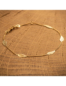 Collier en or 9ct plumes 440-50