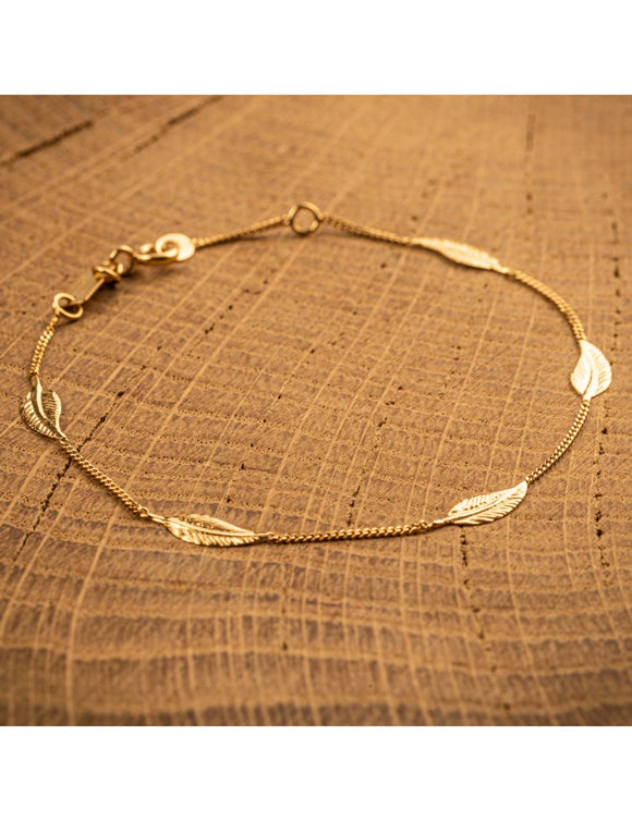 Collier en or 9ct plumes 440-50