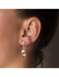 Boucles pendantes en or pastilles froissées 482-124