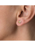 Boucles coeurs froissés en or jaune 9ct 484-155