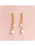 Boucles en or 9ct et perles d'eau douce 482-128