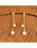 Boucles en or 9ct et perles d'eau douce 482-128