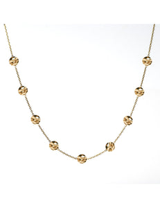 Collier pastilles froissées en or jaune 9ct 453-48
