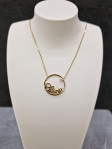 Collier Prénom "Olivia" avec  Diamant 453-51