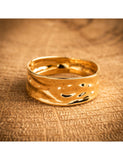 Bague froissée 7mm en or 9ct 410-5