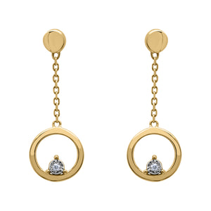 Boucles d'oreilles en or 9ct et diamants 482-112