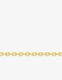 Chaine maille forçat diamantée en or jaune 18ct 1.6mm