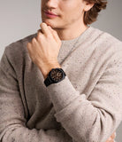 Montre Machine chronographe en acier noir