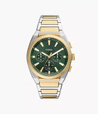 Montre Everett chronographe bicolore