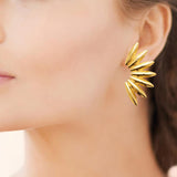 Boucles d'oreilles en acier doré 880J1562