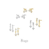 Boucles d'oreilles cerises + zirconiums K2930