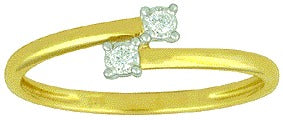 Bague en or jaune 9ct et diamants 425-25