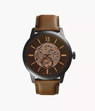 Montre Townsman automatique cuir brun 48mm