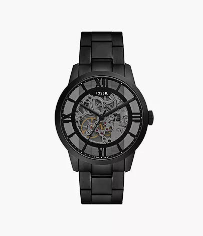 Montre Townsman automatique en acier noir