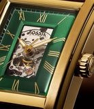 Montre Carraway automatique en cuir brun