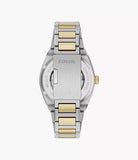 Montre Everett automatique bicolore fond bleu