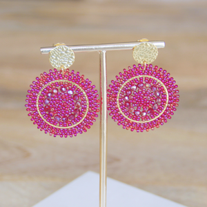 Boucles d'oreilles Santibé Mini Espagnola Prune 782S16