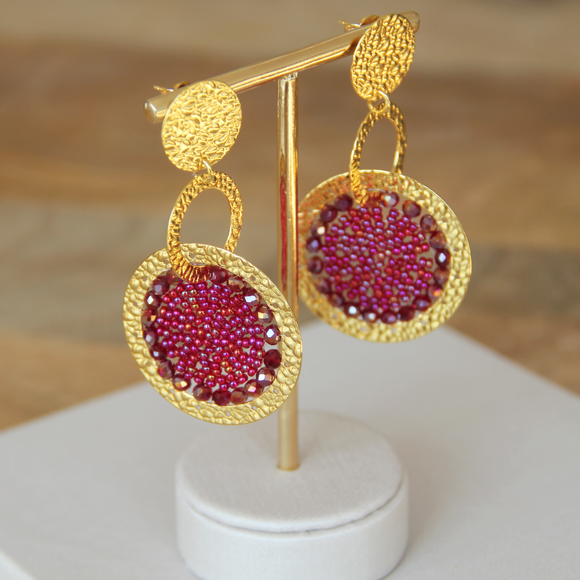 Boucles d'oreilles Santibé Mini Isabella Prune 782S18