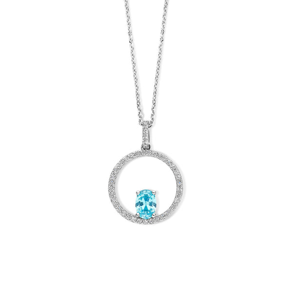 Collier en argent et zirconiums 651-487