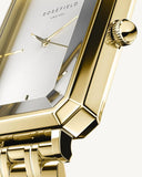 Rosefield Octagon Medium dorée cadran blanc