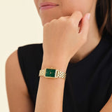 Rosefield Octagon XS dorée cadran nacre verte