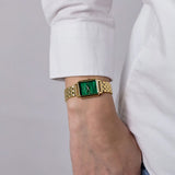 Rosefield Octagon XS dorée cadran nacre verte