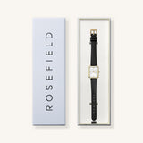 Rosefield Octagon XS dorée cuir noir
